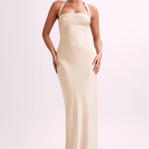 Meshki Strapless Cream Maxi Dress